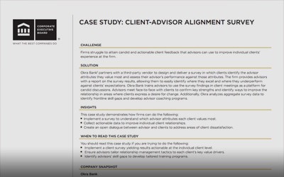 VIP Forum Case Study: The Penny Group’s Client-Advisor Alignment Survey